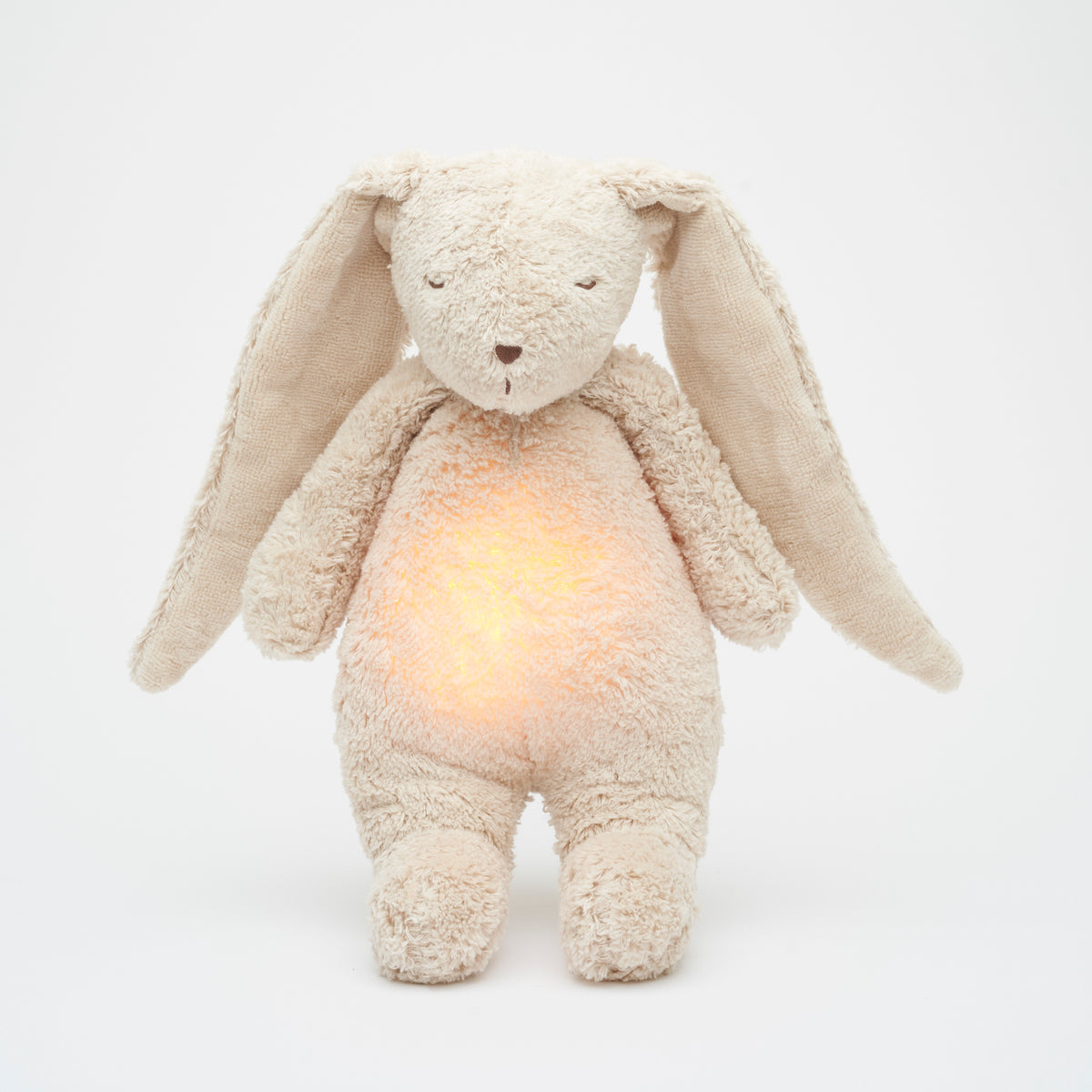 MOONIE 2.0 økologisk summende kanin med lampe – Sand