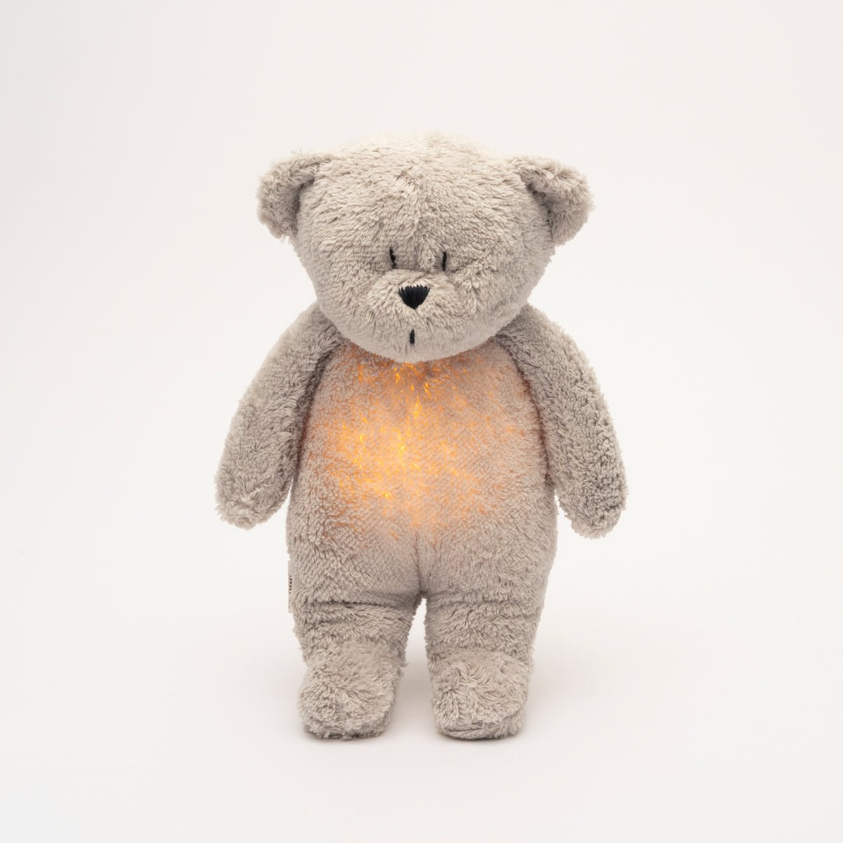MOONIE 2.0 økologisk summende bamse med lampe – Grå
