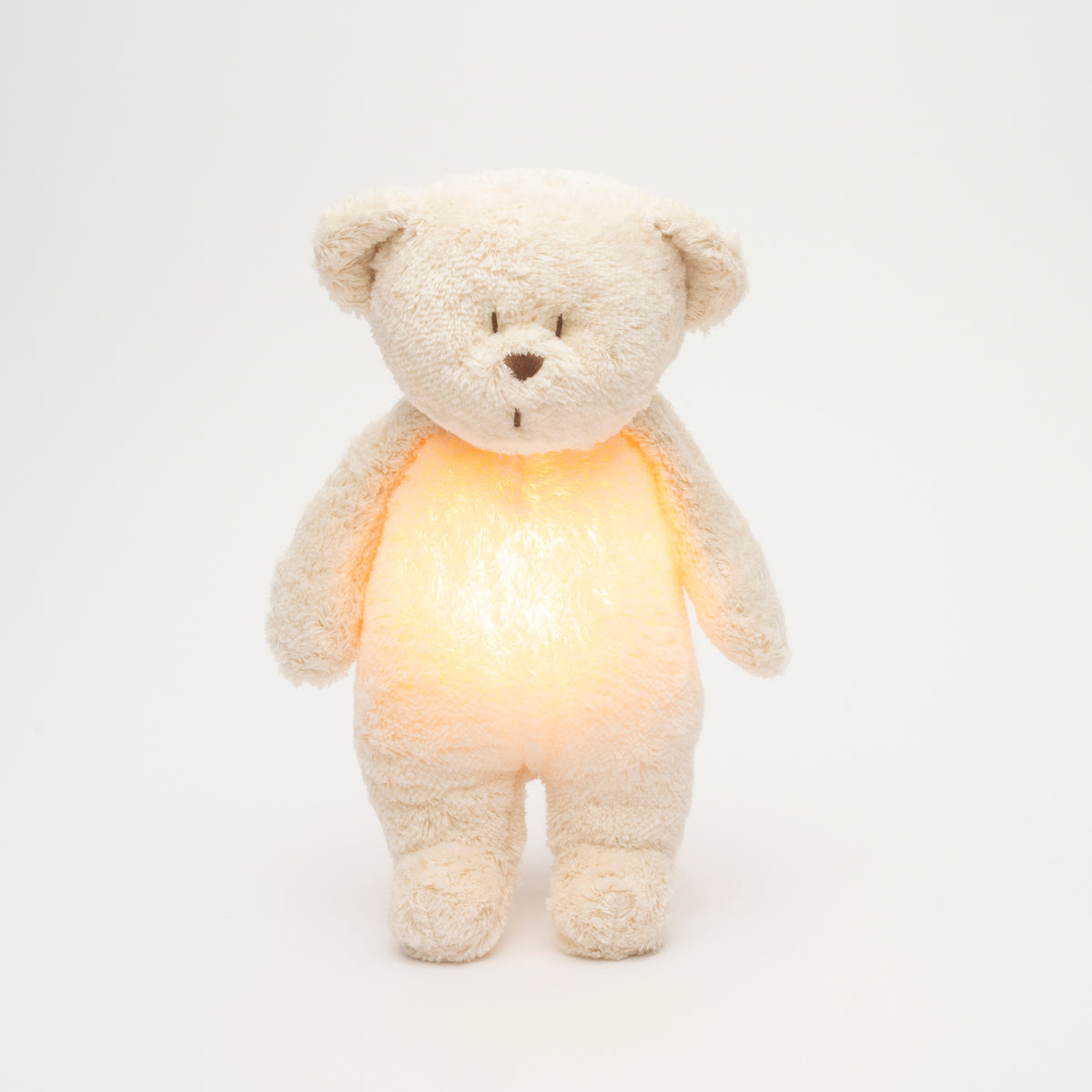 MOONIE 2.0 økologisk summende bamse med lampe – Polar
