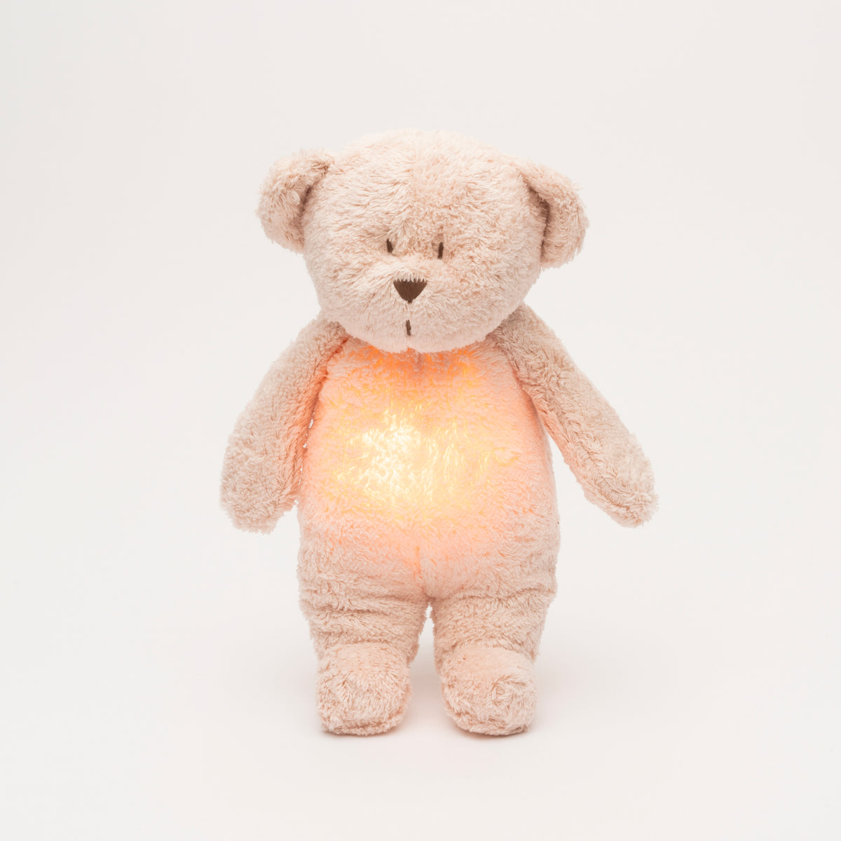 MOONIE 2.0 økologisk summende bamse med lampe – Rosa