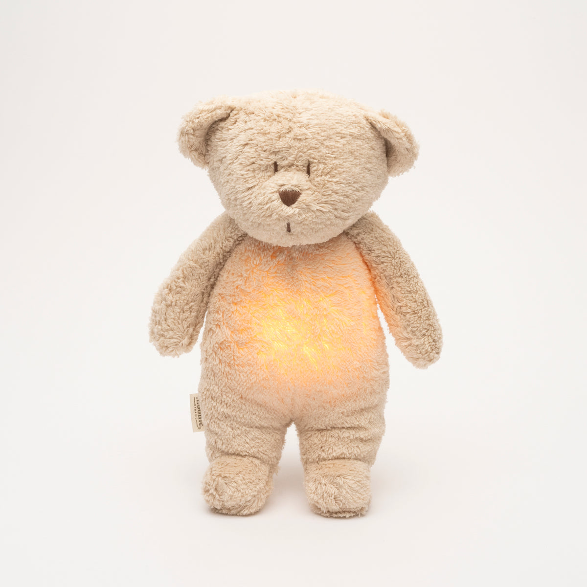 MOONIE 2.0 økologisk summende bamse med lampe – Sand