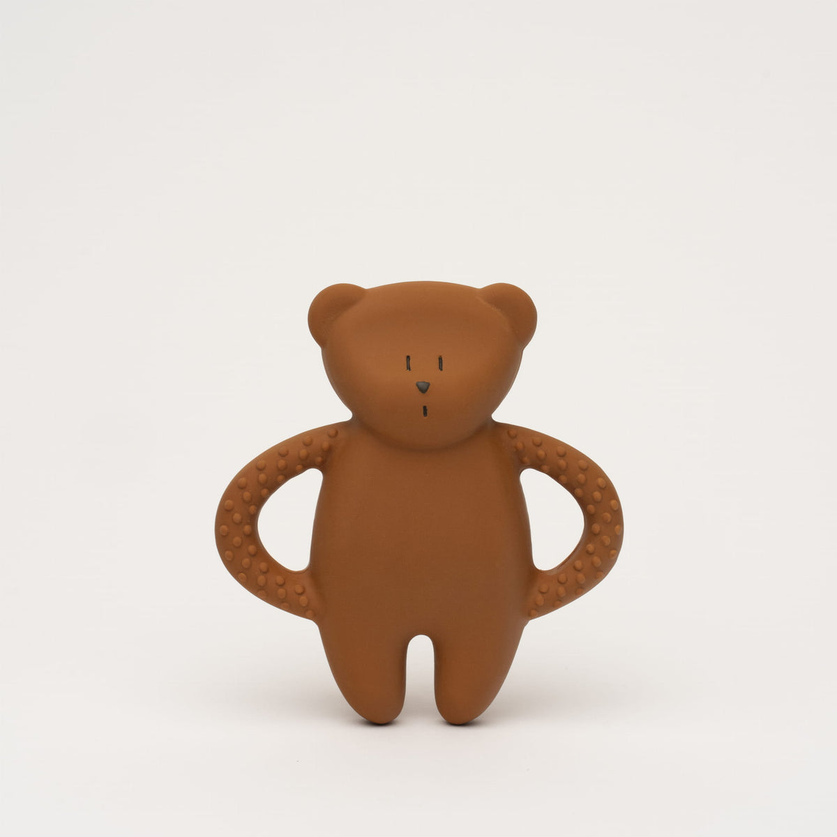 MOONIE bidering i naturgummi, bamse – Karamel – 54 g