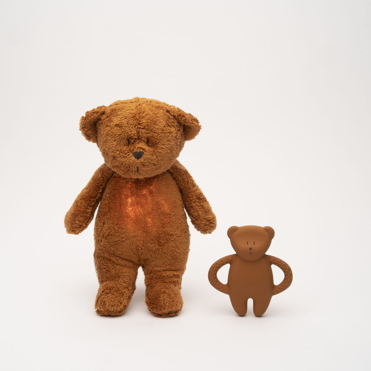 MOONIE bidering i naturgummi, bamse – Karamel – 54 g