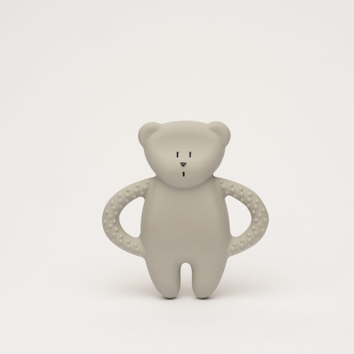 MOONIE bidering i naturgummi, bamse – Grå – 54 g