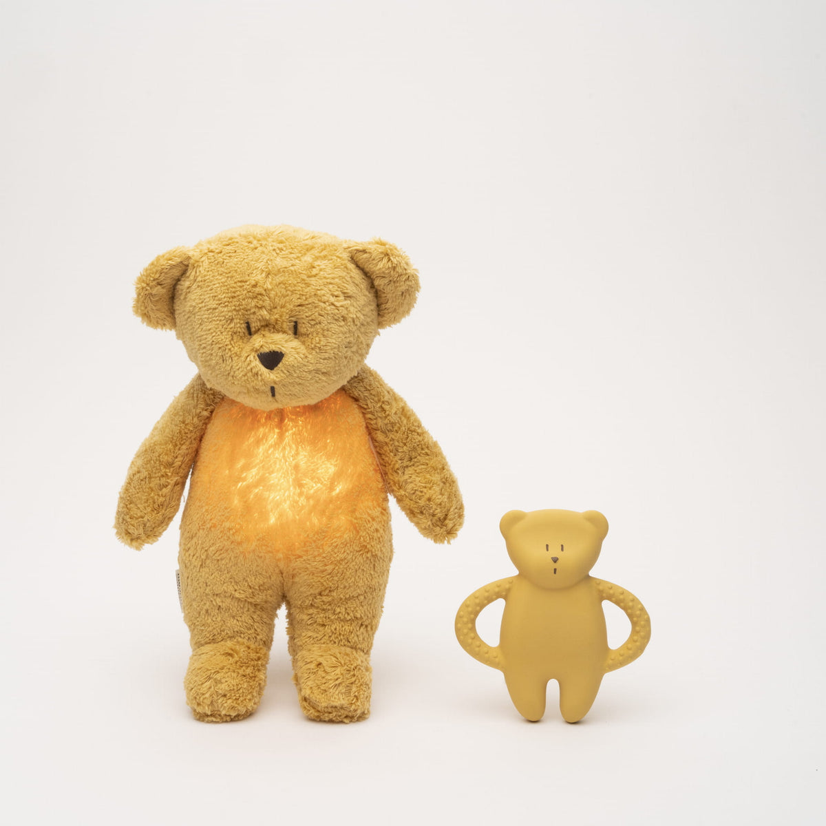 MOONIE bidering i naturgummi, bamse – Honning – 54 g
