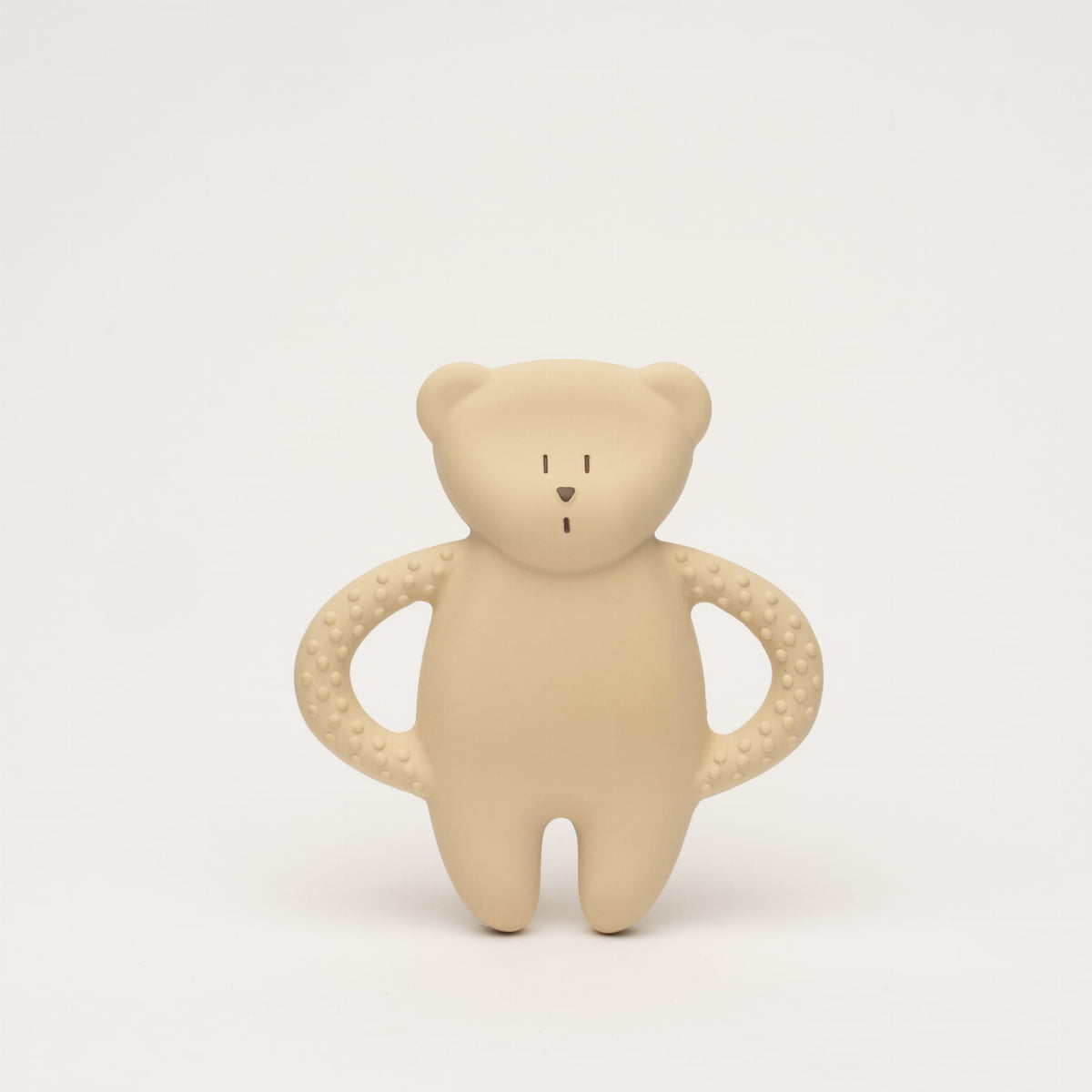 MOONIE bidering i naturgummi, bamse – Sand – 54 g
