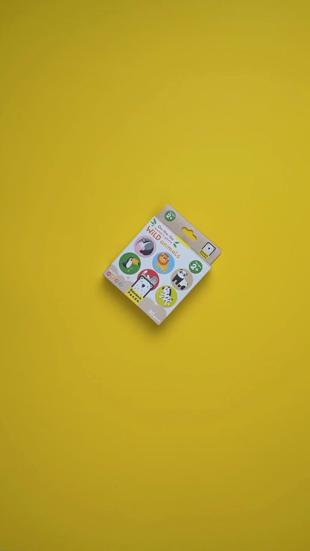 Indlæs video: On-the-Go Huskespil – Vilde dyr 2+